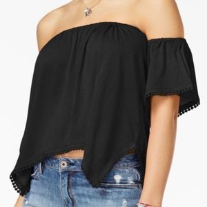American Rag Off Shoulder Crop Top